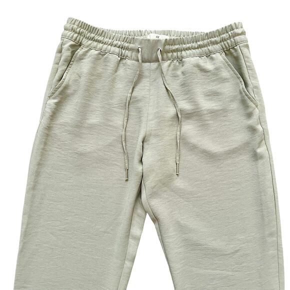 H&M L.O.G.G. Womens Light Olive Green Elastic Waist Joggers Pants w/Pockets 8 - Picture 2 of 8